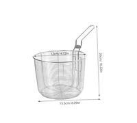 VILLCASE Panier Acier Inoxydable pour Friture et Égouttage Maille Fine Rigide Passoire Cuisine Métallique avec Suspendu Capacité Spacieuse pour Pâtes et Aliments Frits Ustensile Essentiel