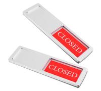 VILLCASE Panneau Indicateur de Confidentialité Magnétique en Aluminium 2pcs Facile à Lire Utiliser pour Portes Coulissantes en Espaces Publics et Salles de Conférence