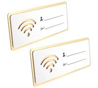 VILLCASE Panneau Wi-fi en Acrylique 2pcs pour Maison Affichant Identifiant et Code D'accès Wi-fi, Adapté à Tout Environnement, pour Domicile