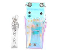 VILLCASE Paquet Banane pour Coiffeur Transparent et Coloré Pochette Rangement pour 7 Ciseaux de Coiffure Paquet Bandoulière Portable et Fonctionnel pour Outils Coiffure Professionnels