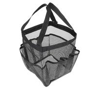 VILLCASE Paquet Filet Noir à Grosse Capacité Double Poignée Trousse de Toilette Multi-Poches Organisateur Portable pour Salle de Bain Plage et Voyage