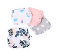 VILLCASE Paquet Menstruel Portable 4 Pièces en Polyester Chic pour Rangements Serviettes Hygiéniques et Cosmétiques, pour L'école et Usage Intérieur