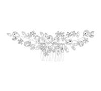 VILLCASE Peigne à Cheveux en Cristal Argenté pour Mariage Design Élégant, Fixation Sécurisée et Usage Polyvalent, pour Photos et Fêtes