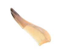 VILLCASE Peigne Artisanal en Corne de Bœuf Naturel Jaune Clair Peigne Lisse Multi-Usages pour Cheveux Massage Cuir Chevelu Soulagement Démangeaisons Usage Domestique