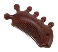 VILLCASE Peigne de Massage en Bois de Santal Marron Clair Multifonctionnel pour Cuir Chevelu Tête et Cou Peigne Gua Sha Portable pour Fatigue Oculaire et Bien-Voyage