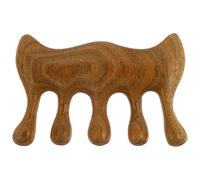 VILLCASE Peigne de Massage en Bois Multi-usages Dents Larges pour Massage du Cuir Chevelu, Brosse Lisse et Arrondie pour Détente et Soin Capillaire