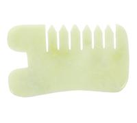 VILLCASE Peigne de Massage Jade Naturel Multi-fonction pour Crâne et Corps Planche de Gua Sha Lisse pour Soin Relaxant et Beauté Outil de Grattage Spa pour Salon