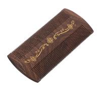 VILLCASE Peigne en Bois de Doré 12 CM à Dents Fines pour Élimination des Pellicules Nettoyage Cuir Chevelu Peigne de Toilettage Antipelliculaire pour Hommes Femmes Chats et Chiens