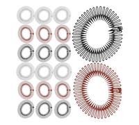 VILLCASE Peignes à Cheveux Design Extensible et Invisible en Plastique Élastiques Circulaires 30pcs pour Femmes et Filles pour Sport et Coiffure Rapide