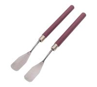VILLCASE Pelle à Cendres de Moxibustion 2pcs Manche en Bois et Lame en Métal, Outil Multi-usage Pratique pour Nettoyage et Thérapie par Chaleur Acupoint à Domicile