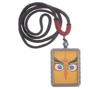 VILLCASE Pendentif de Collier Vintage Décoratif en Bronze, Pendentif de Cou Masculin et Féminin, Ornement Suspendu Carré Petit Format, Accessoire Rétro pour Usage Quotidien