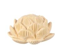 VILLCASE Pendentif en Bois Beige de Fleur de Lotus Sculpté en Trois Dimensions, Surface Lisse pour Création de Bijoux Adulte, pour Bracelet ou Collier DIY