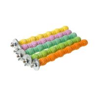 VILLCASE Perchoir à Oiseaux Jaune en Plastique, Support pour Perroquet Sûr à Mâcher, Garde Becs et Griffes Coupés, pour Repos et Aire de Jeux des Calopsittes et Couleur Couleur Aléatoire