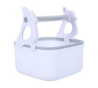 VILLCASE Perchoir D'entraînement pour Perroquets avec Assemblage Rapide en Plastique Blanc et Plateau de Collecte des Déjections, pour Cages à Oiseaux de Bureau