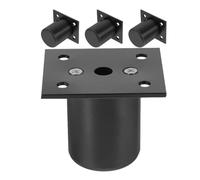 VILLCASE Pieds Réglables Capacité de Charge Élevée 4pcs en Alliage D'aluminium pour Meubles Noir et Hauteur Ajustable Jusqu'à 1,2cm, pour Canapé et Meuble