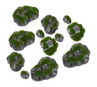 VILLCASE Pierres Moussues Décoratives Vertes, 2 Ensembles, Écume | Pot de Plante, Maquettes Paysagères, Intérieur Verdure, Entretien Facile, Ambiance Naturelle