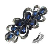 VILLCASE Pince à Cheveux en Alliage Strass, Clip Fleur Décoratif pour Femmes, Facile à Ouvrir, Ne Se Décolore Pas, Vie Quotidienne Mariages