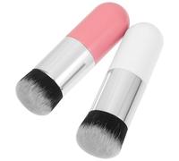 VILLCASE Pinceaux à Maquillage Haute Ensemble de 2 en Fibres Artificielles pour Estomper et Fixer le Maquillage pour Fond de Teint et Poudre Visage