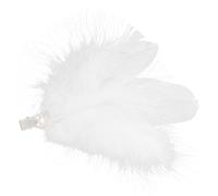 VILLCASE Pinces à Griffes Ailes d'Ange et Plumage Blanches, Ornement de Tête pour Danseuses et Mariées, Accessoire Esthétique et Moelleux
