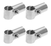 VILLCASE Pinces de Réparation Design en T pour Fixer Double Tube de 25mm Lot de 4 en Acier Inoxydable Argenté Résistant à L'usure, pour Installation et Clôtures