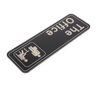 VILLCASE Plaque de Porte Bureau en Pvc Noir Adhésive Forte Adhérence et Installation Facile pour Cabinets et Entreprises Professionnelles