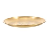 VILLCASE Plateau Décoratif en Acier Inoxydable Or Pentagramme Rond Assiette à Bougies Rituelles Élégante et Sûre pour Activités D'autel et Sacrifices Familiaux