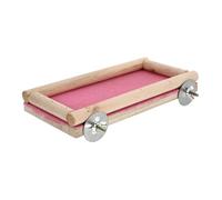 VILLCASE Plateforme de Jeu pour Oiseaux et Perroquets Planche à Poncer Antidérapante de Perchoir pour Petits Oiseaux Facile à Installer pour Exercice et Grimpe