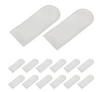 VILLCASE Pochette de Maquillage en Plastique Mate 20 Pcs 2x5,1 Cm pour Pinceaux, Étui Individuel de Protection en Silicone Robuste, pour Rangement Hygiénique et Voyage