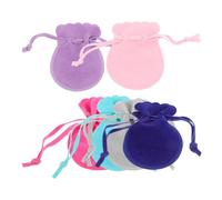 VILLCASE Pochettes à Bijoux En Velours 6 Pièces Paquet à Cordon Multicolore Petit 7x9 Cm Rangement Bijoux Mariage Enterrement De Vie De Jeune Fille Présent