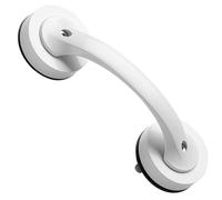 VILLCASE Poignée de Multifonction à Ventouses Système Verrouillage, Barre D'appui Antidérapante Blanche, Portable et Compatible Verre, pour Personnes Âgées et Sécurité Salle de Bain