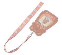 VILLCASE Porte-Badge Kawaii Étui Transparent Lanière pour Cartes Étudiantes Enseignants et Voyageurs Étui Étanche Design Animal pour Cartes de Crédit