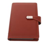 VILLCASE Porte-Cartes de Visite Professionnel en PU Marron 150 Emplacements Organiseur Compact 192 X 125 X 2 CM pour Cartes de Crédit Dossier de Rangement Polyvalent pour Bureau et