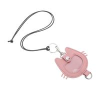 VILLCASE Porte-clés Cinéraire Chat, Rangement Poils Animaux, Cuir PU Rose | Souvenir Commémoratif, Organisation des Clés, Forme Tête de Chat, Pendentif Discret pour Amoureux des Animaux