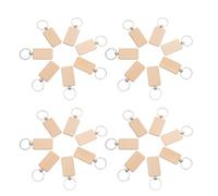 VILLCASE Porte-Clés en Bois Vierge Rectangulaire 31X53 MM 20 Pièces Supports Naturels pour Gravure et Peinture DIY Accessoires Personnalisables Légers et Solide pour Loisirs Créatifs