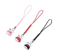 VILLCASE Porte-clés Pendentif Chat Maneki Neko Décoratif Pour Adolescents Porte-clés En Céramique Japonaise Compact Rouge Noir Rose Ensemble De 3 Accessoires Suspendus Pour Téléphone Portable