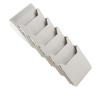 VILLCASE Porte-Documents Mural Extensible A5 en Polypropylène Gris Clair 5 Compartiments Réglables Support Mural pour Dossiers et Courrier Organiseur Suspendu Gain de Place pour Bureau