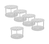 VILLCASE Porte-pinceaux Rond 45 Emplacements Plastique 5 Pièces Support Rotatif Rangement pour Crayons Marqueurs Accessoires Artistes Bureau Atelier