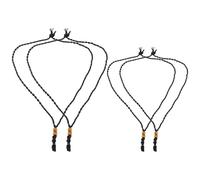 VILLCASE Porte-vide Ajustable 4 Pièces Chaîne Cage en Corde Cireuse Maille Filetée pour Bijoux DIY et Colliers de Pierres Naturelles