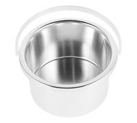 VILLCASE Pot Intérieur de Chauffe-cire Professionnel en Alliage D'aluminium Argenté 105 Mm de Diamètre pour Épilation Cire Dure, Cuve Solide et Compatible Machine à Épiler, Usage Salon