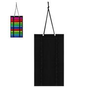VILLCASE Présentoir pour Ceintures de Karaté en Feutre Noir Capacité pour 12 Ceintures, Solution Gain de Place Boucles Élastiques Sécurisées pour Étudiants