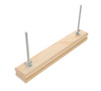 VILLCASE Presse à Relier en Bois Massif 25 X 3,8 Cm avec 2 Vis, Planche à Relier Rectangulaire pour Fournitures et Outils de Reliure, Accessoire Polyvalent pour Maison, École et Bureau,