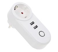 VILLCASE Prise Murale Intelligente Wifi avec Double USB Durable et Contrôlable à Distance Compatible pour Maison et Bureau
