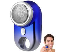 VILLCASE Rasoir Électrique Portable Mini USB pour Homme Rasoir Rechargeable Écran Batterie Design Compact Bleu Dégradé pour Maison Voyages et Bureau