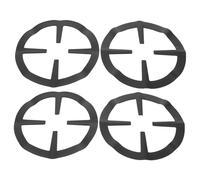 VILLCASE Réducteur D’Anneau de Brûleur à Gaz en Acier Inoxydable, Support Stable pour Cafetière et Petit Ustensile, Lot de 4, Noir