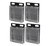 VILLCASE Réflecteur pour Capteur Photoélectrique Ensemble 4 Pièces Sécurité Industrielle Panneau Miroir Réfléchissant Efficacité Élevée Usage Polyvalent Couleur Gris Acier