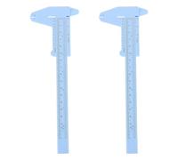 VILLCASE Règle Professionnelle Outil de Mesure Modelage 2 Pièces pour Sourcils en Plastique Bleu pour Maquillage Précis des Sourcils