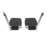 VILLCASE Repose-pieds Noire en Métal et Abs pour Fauteuil Roulant Pliable et Facile à Transporter 1 Paire pour Utilisateurs Troubles Moteurs des Membres Inférieurs