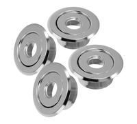 VILLCASE Rosace de Gicleur D'incendie en Métal Chromé 24 Mm, Lot de 4 Plaques de Recouvrement Encastrées pour Plafonds Suspendus, Garniture Solide Anti-corrosion pour Protection