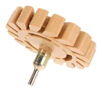 VILLCASE Roue de Retrait D'adhésif Pneumatique en Caoutchouc Ø100mm pour Perceuse, Outil pour Enlever Autocollants Voiture, Disque Gomme Polissage Pneus, Accessoire Couleur Aléatoire