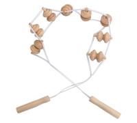 VILLCASE Rouleau de Massage en Bois Dos Double Billes Outil de Massage Manuel pour Soulager Douleurs Musculaires et Points de Pression Automassage Dos Épaules et Taille